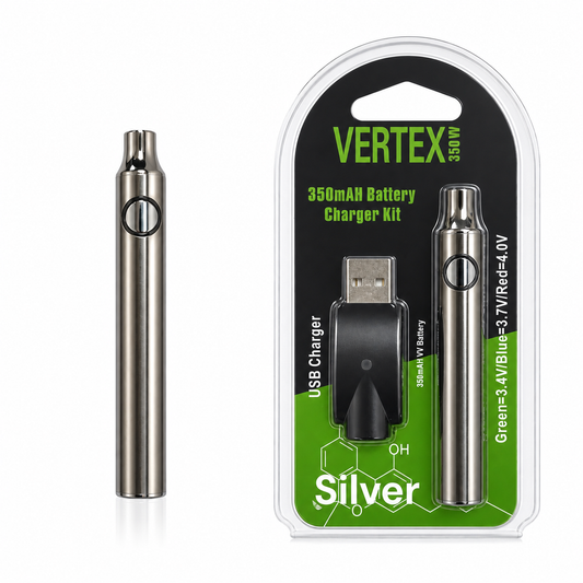 VERTEX 350mAh VV ペン型バッテリー 510規格 可変電圧 USB充電対応 オイル ワックス リキッド VAPE